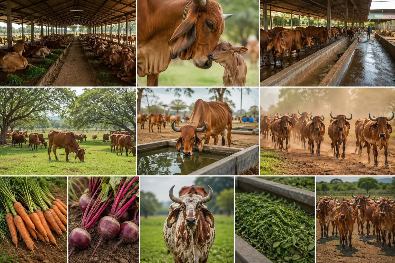 Seasonal fodder, carrots and beetroot used at GAUMAA Farms